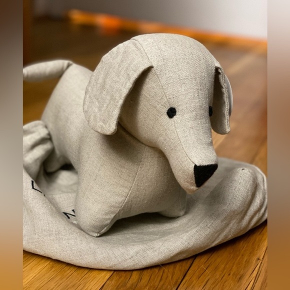 NWT Linen Perch Paolo Natural Linen Stuffed Puppy - Picture 5 of 12